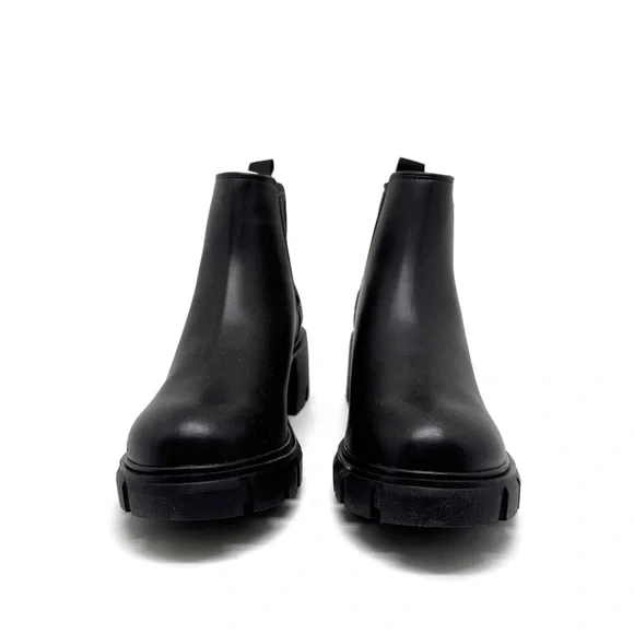 Steve Madden Howler Bootie Black Chunky Heel Combat Boots Size 8.5 - Picture 3 of 12